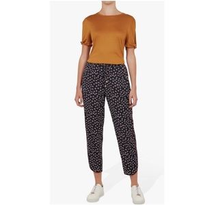 Ted Baker Floral Printed Yolandi Jogger Pants in Navy Size 2